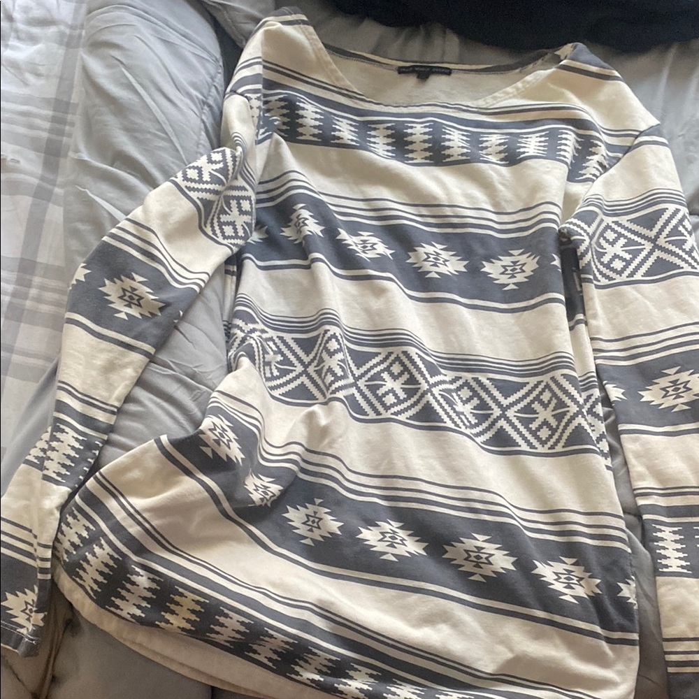 Patterned Long Sleeve Top